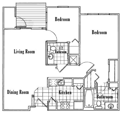 PHASE I-2 BEDROOM, 1 BATH - Chapline House - 62+ Senior Housing