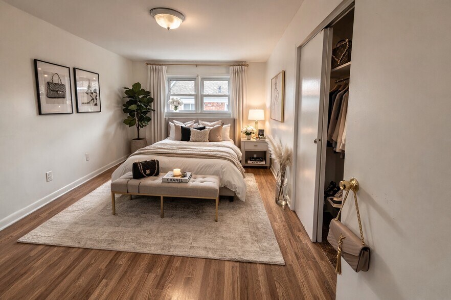 Bedroom #1 Virtually Staged to show scale - 626 Middlesex St