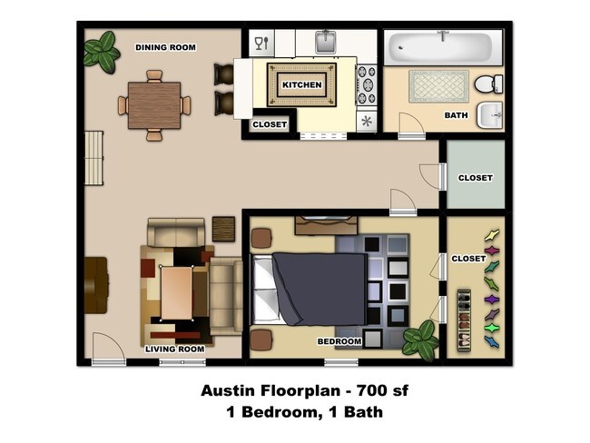 1BR/1BA - Cambridge Village Apartments