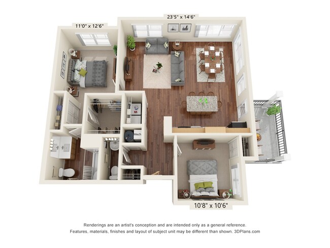 Floorplan - Grayson Ridge 55+ Apartments