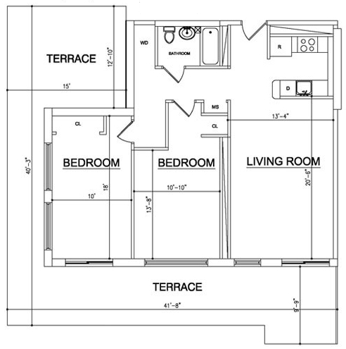 2BR/1BA - Ocean Blue