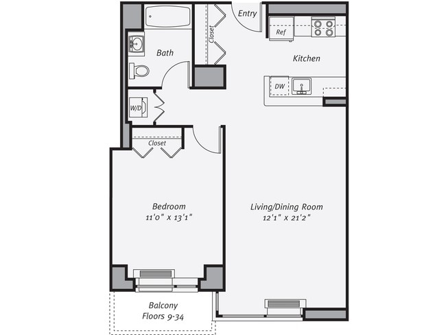 Floorplan - Avalon Riverview South Tower