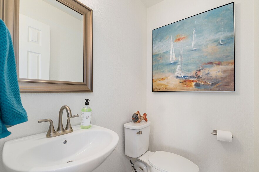 Half bath adjacent to living room and office - 881 3rd St