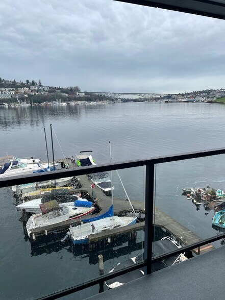Feb2022 - View to Aurora Bridge from unit's deck - 2301 Fairview Ave E