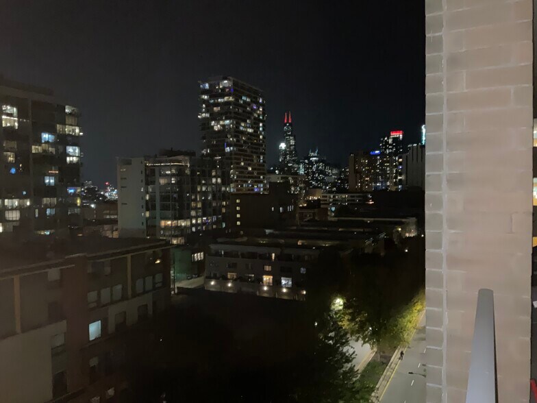 Balcony night view - 212 E Cullerton St