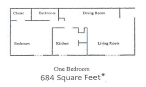 1BR/1BA - Oak Tree Village