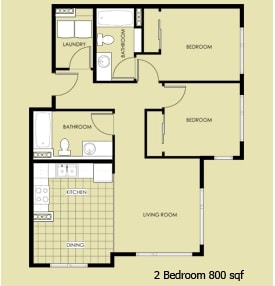 2BR/2BA - Rose Street Apartments