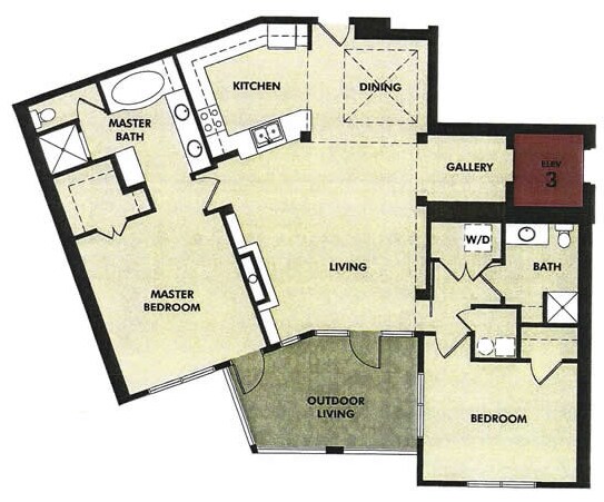 2BR/2BA - The Overlook at Westover Hills