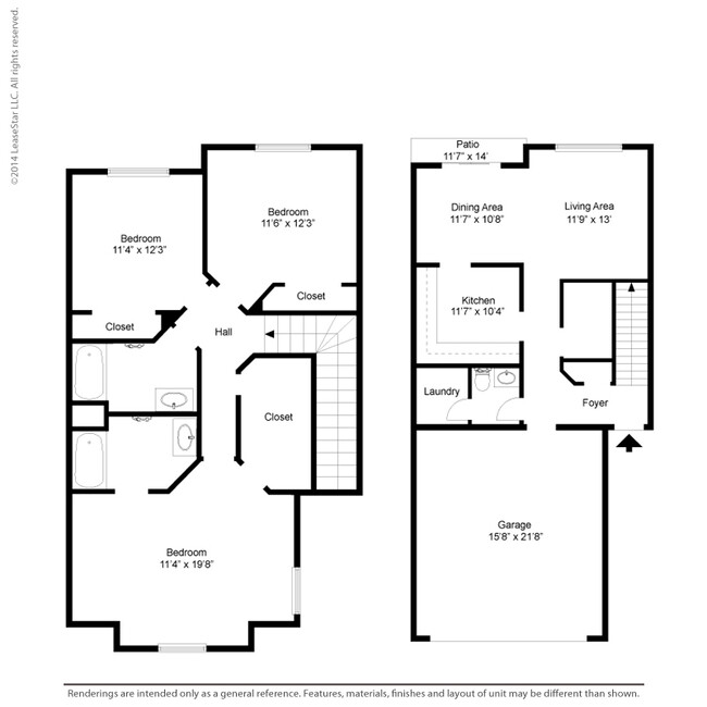 Floorplan - Oaks Lincoln Townhomes