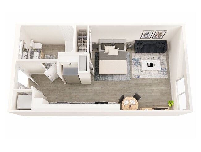 S1 Floor Plan - 3D - 805 Riverfront