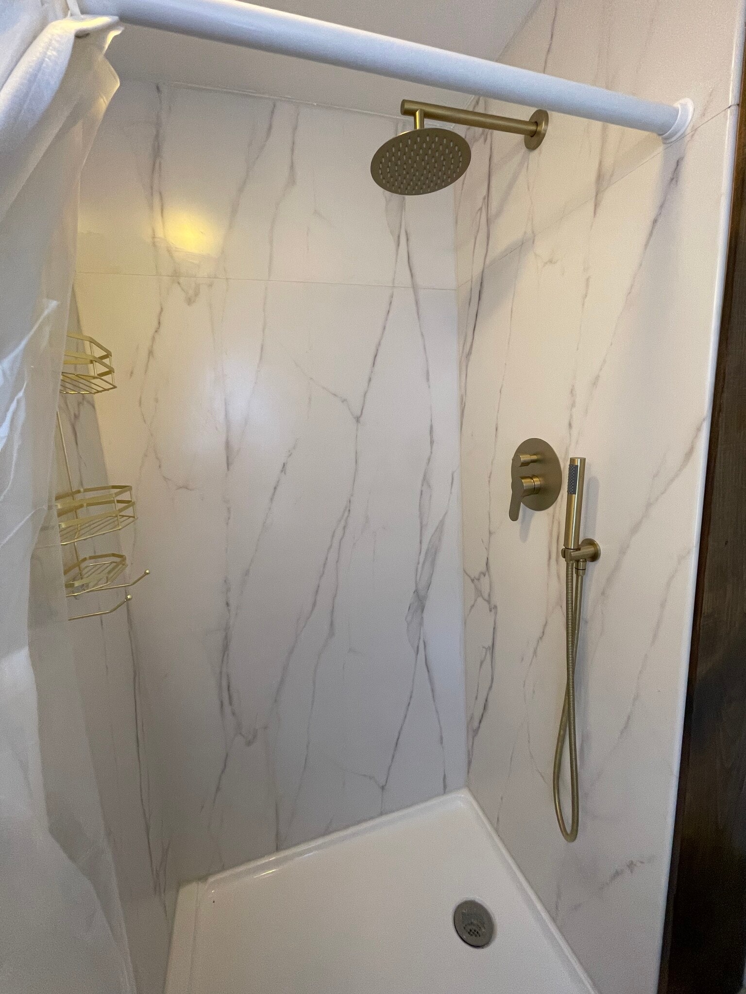 Brand new custom shower w/ waterfall showerhead - 53 Coolidge Rd