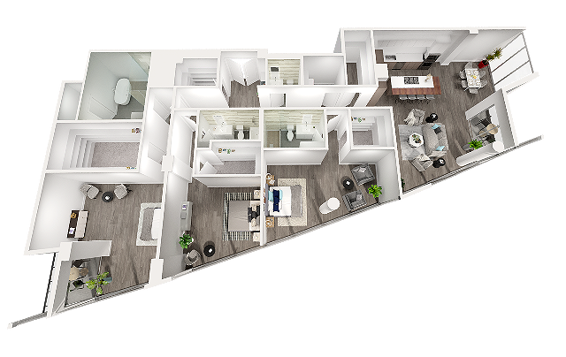 D2 The Adele Level 39 PH 2840 sq ft (Unit 3903)3-3.5 - Aspire Post Oak