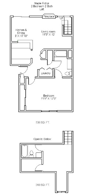 2BR/2BA - Maple Ridge Apartments