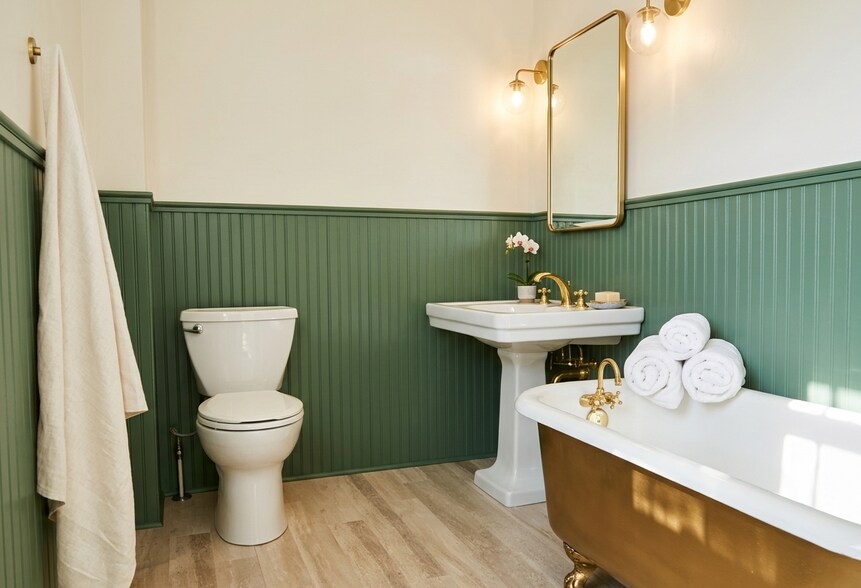 2nd full bath with charming claw foot tub and shower - 87 Prospect Ave