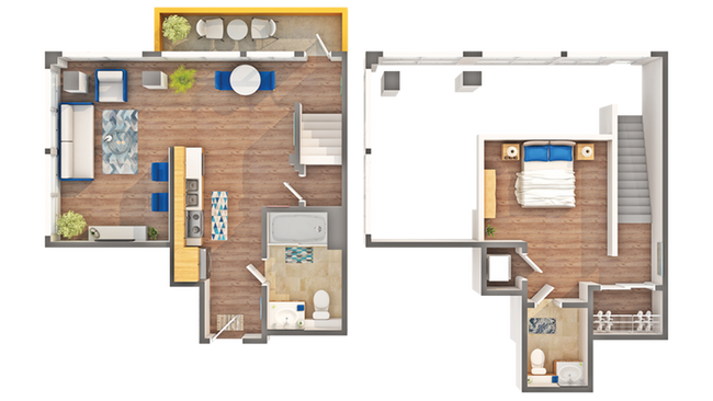 B1 Loft Floorplan - Unit 505 - Arrive Seaside II