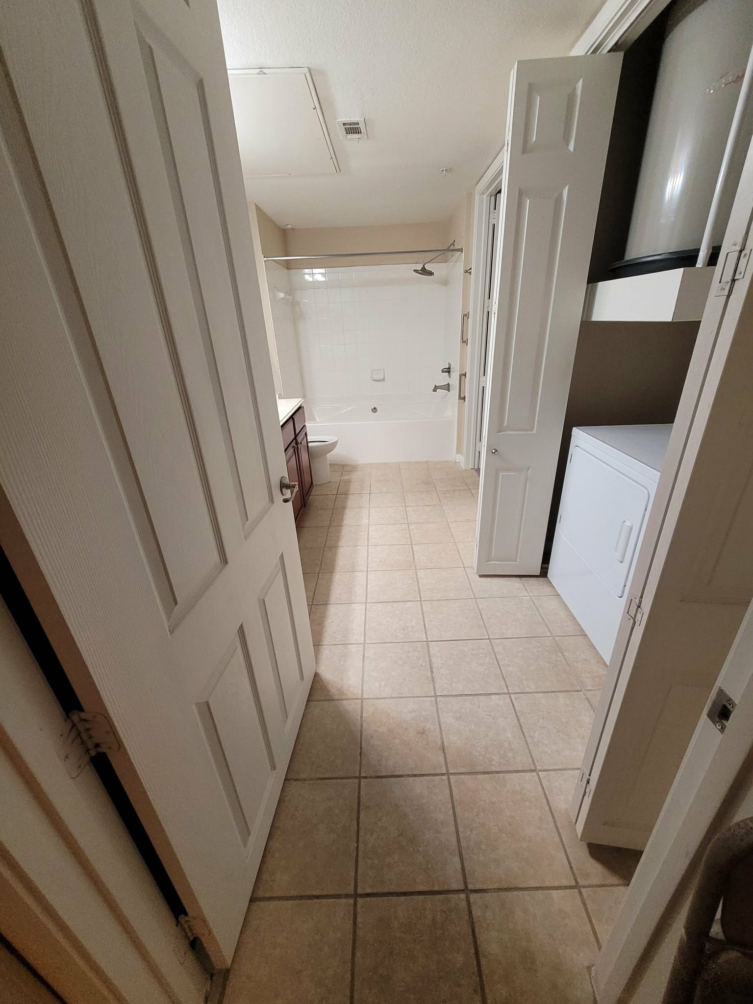 View of bathroom from front door area - 7575 Kirby Dr