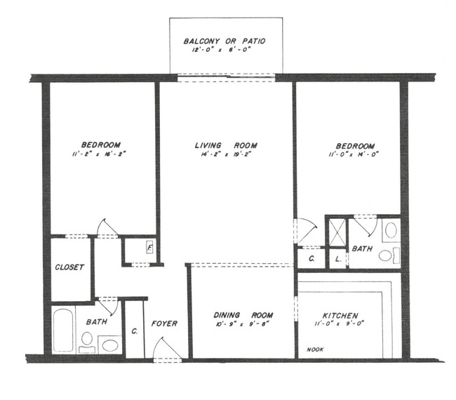 Floorplan - Versailles Place Apartments