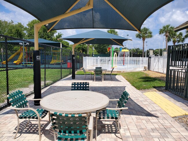 Splash zone, picnic tables and playground - 1256 Standridge Dr