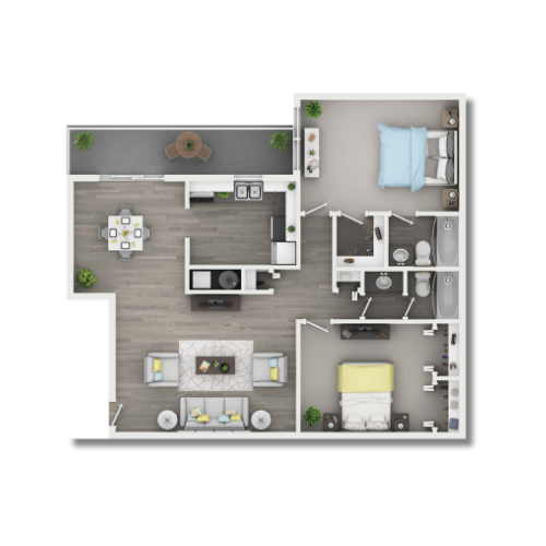 2A - 1,150 SQ.FT - Flats at East Atlanta