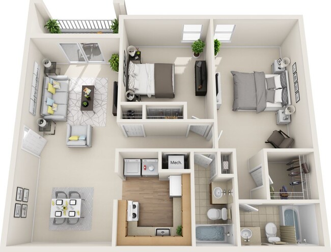 Floorplan - Mill House at East Cobb Apartment Homes