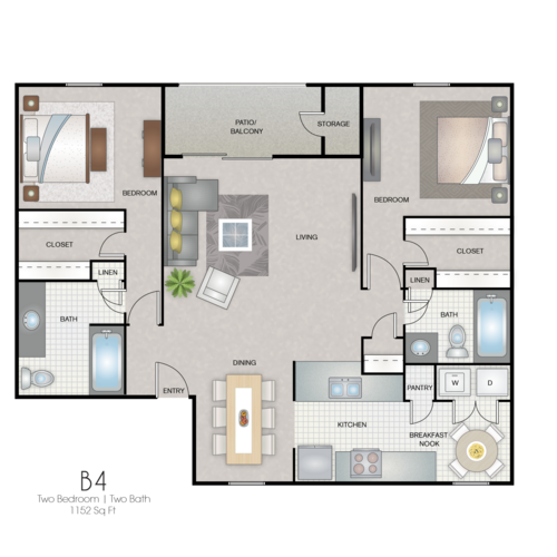 Floorplan - Wythe Apartment Homes