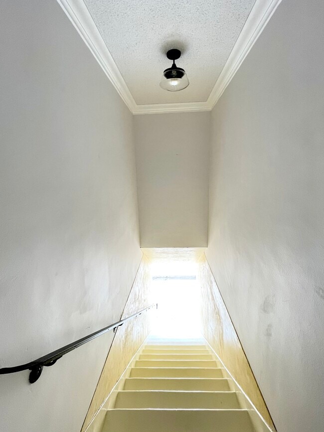 Newly painted stairs/walls/ & railing - 1619 Brockton Ave
