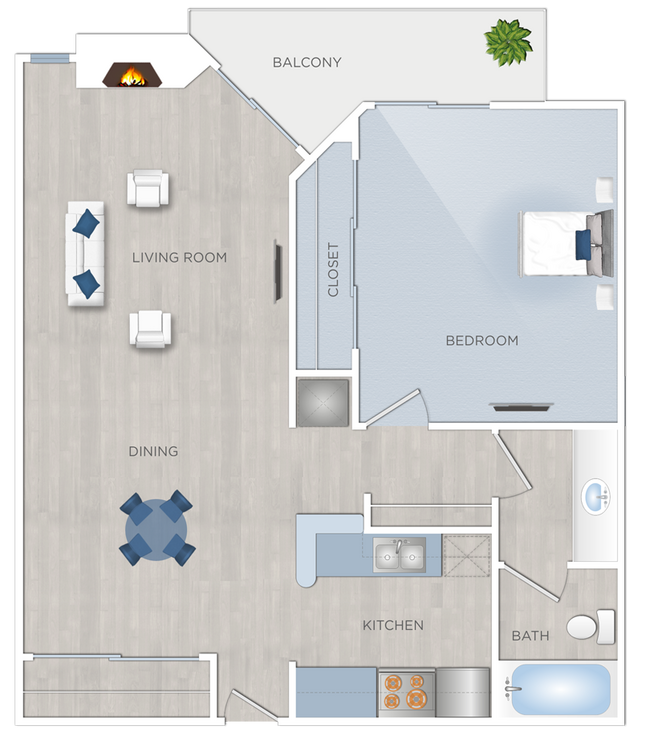 Floorplan - Chelsea Court Apartments