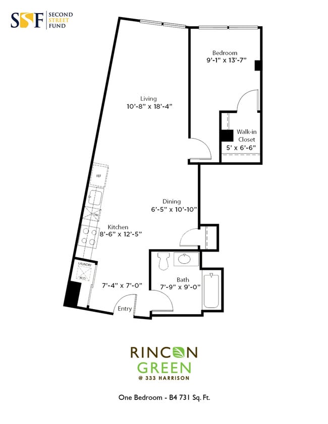 B4 1B 731 SQFT - Rincon Green