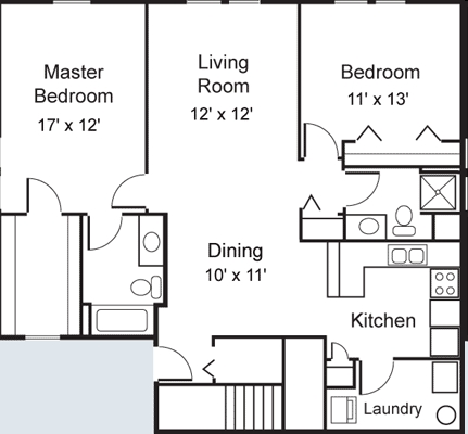 2BR/2BA - Lake Terrace Apartments