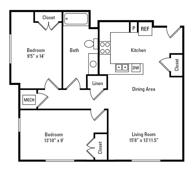 Floorplan - The Marquis at the Woods Apartment Homes