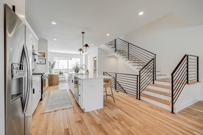 Kitchen with living room in the background - 3420 S Grant St