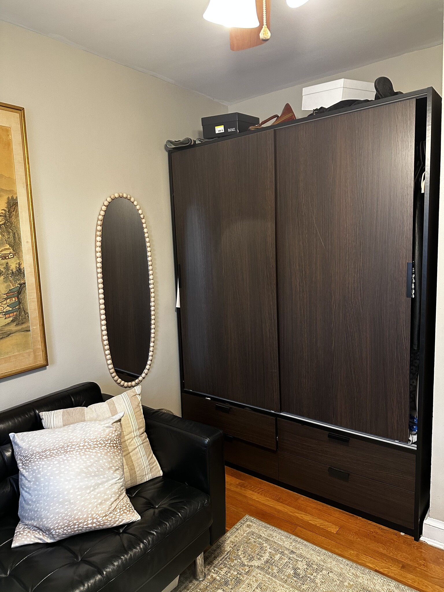 Floor-to-ceiling armoire in guest bedroom - 519 N Payne St