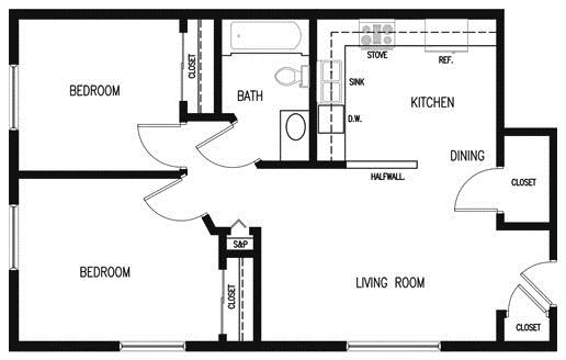 Floorplan - Fisk Street Apartments