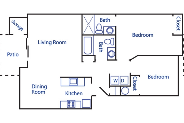 2BR/2BA - Boulder Creek Apartments