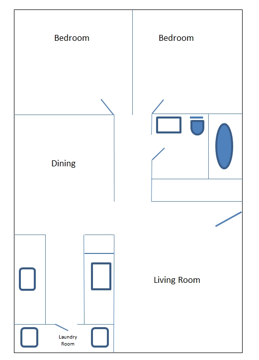 2 Bedroom Floor Plan - Redwood Court