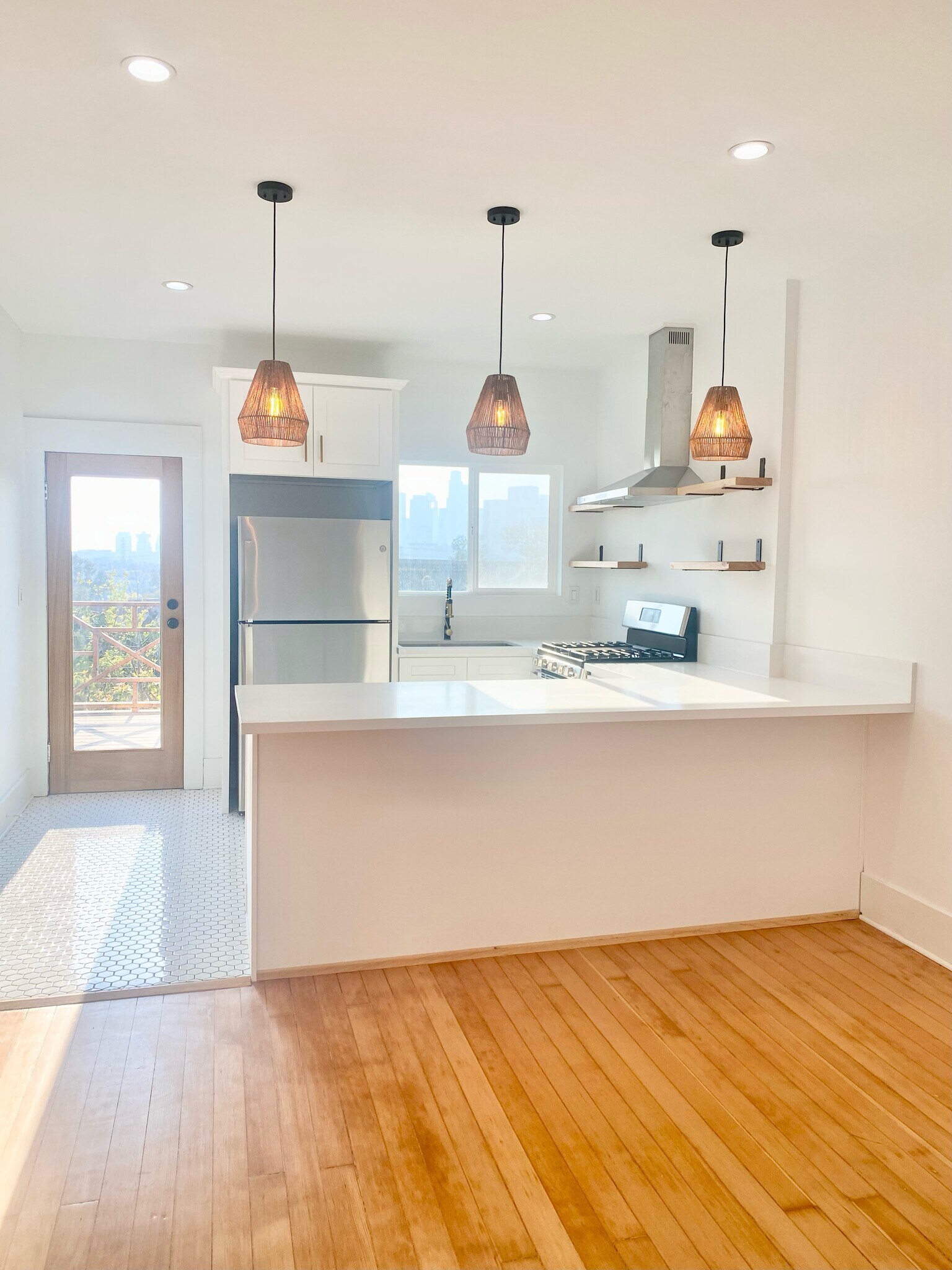 Kitchen with new fridge and stove. - 1334 Pennsylvania Ave