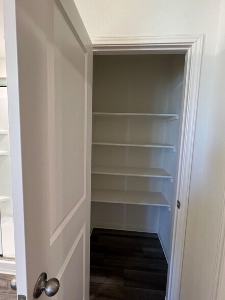 Master Bathroom Linen Closet - 407 Estuary Dr