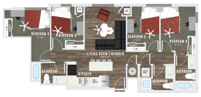 The Four Terrace- 1113 sqft. - Atmosphere