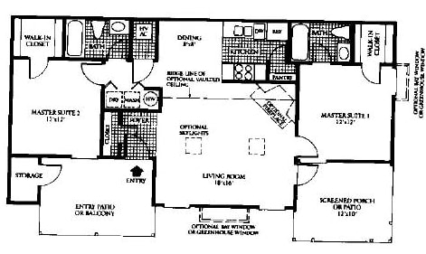 2BR/2BA - The Hedges Apartments