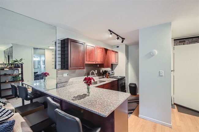 Galley kitchen updated with granite counters, new cabinets - 15 S 1st St