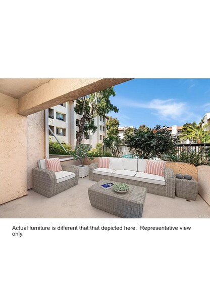 Pool View from patio - 5705 Friars Rd
