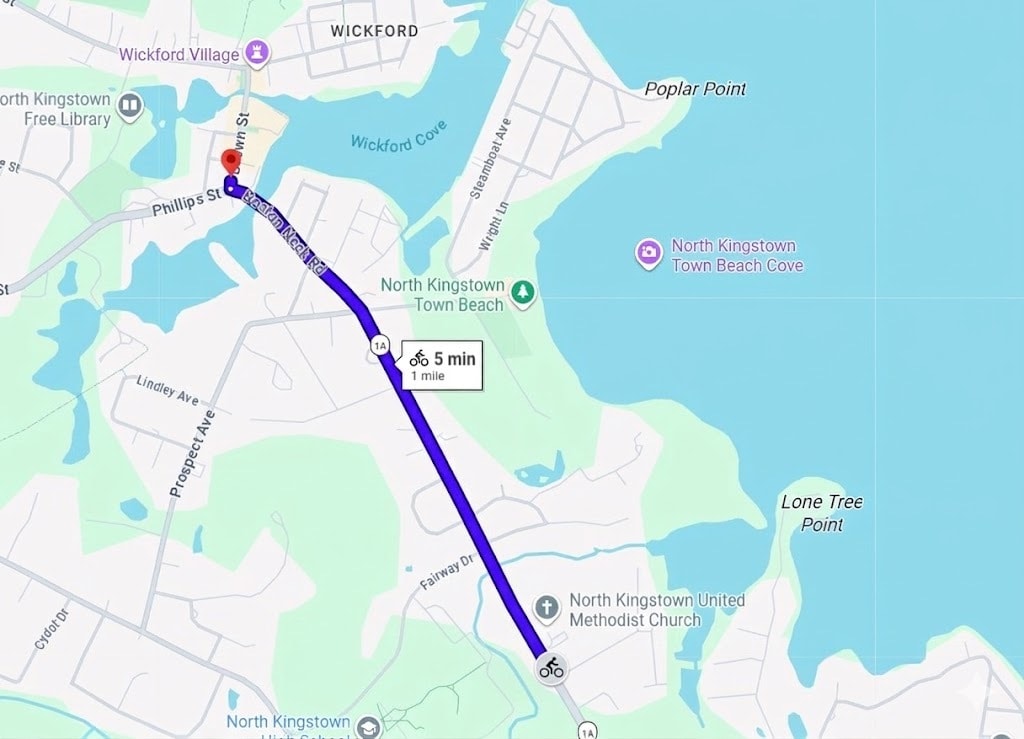 1 mile south of Wickford Village - 489 Boston Neck Rd