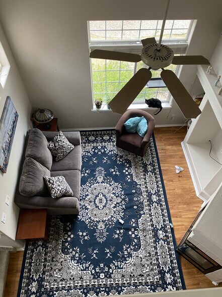 Looking down at the front room - 9408 E Florida Ave