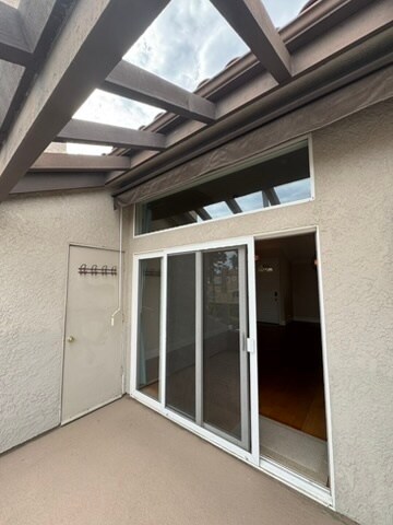 Private balcony with roll down shade cover - 1400 Pacific Coast Hwy