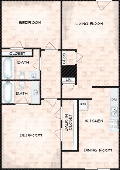 Floorplan - Inglewood Village Apartments