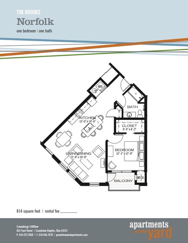 Floorplan - Apartments at the Yard: Brooks