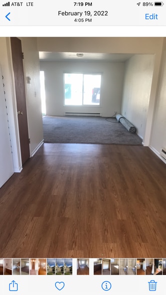 Dining room / living room. Newer carpet & vinyl plank flooring - 630 Chestnut St