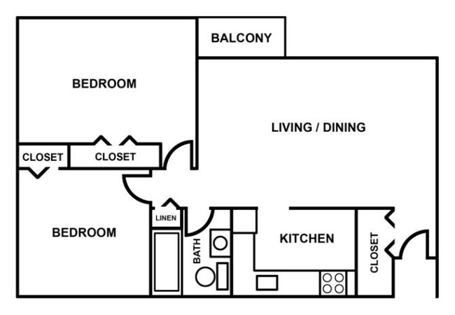 2BR/1BA - Brandy Hill Apartments