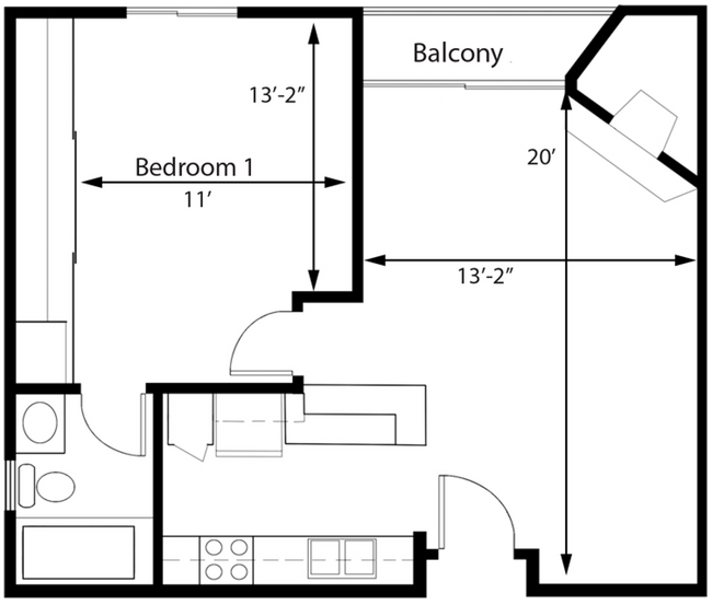 Floorplan - Midvale Towers