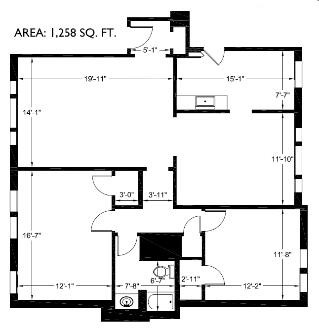 2BR/1BA - Roy Vue Apartments